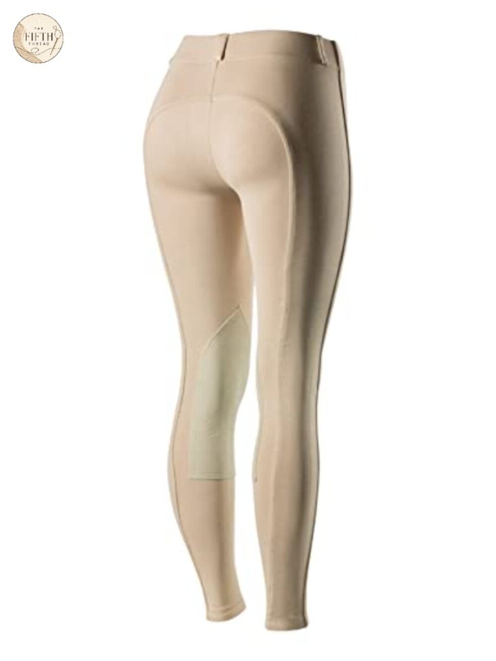 Women's Riding Breeches Leather Knee Patch Pull On Schooling Pants